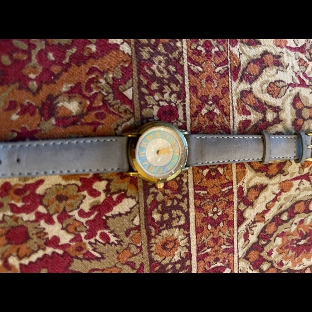 Fossil Watch Suede and Mother of pearl - real leather and authentic